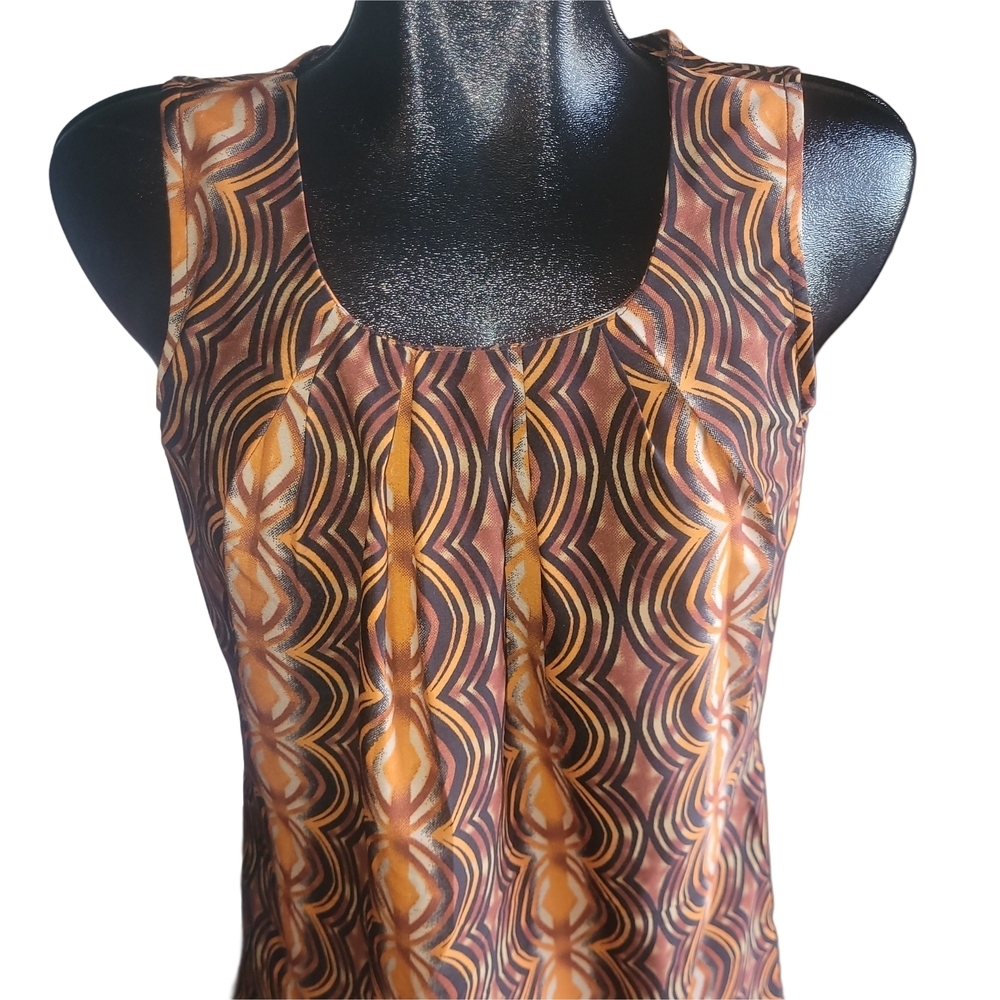 Jessica Sleeveless Geometric Pattern Dress Size 6 - Picture 3 of 8